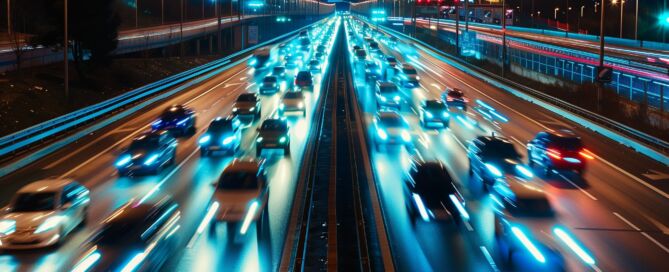 Autos auf Highway